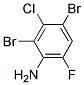 3-Chloro-2,4-dibromo-6-fluoroaniline Struktur