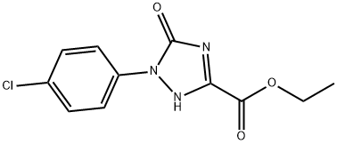 Ethyl1-(4-chlorophenyl)-2,5-dihydro-5-oxo-1H-1,2,4-triazole-3-carboxylate Struktur