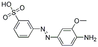 3-((4-amino-3-methoxyphenyl)diazenyl)benzenesulfonic acid Struktur