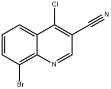 8-BROMO-4-CHLORO-QUINOLINE-3-CARBONITRILE
 Struktur