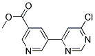 5-(6-Chloro-pyrimidin-4-yl)-nicotinic acid methyl ester Struktur