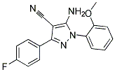 5-amino-3-(4-fluorophenyl)-1-(2-methoxyphenyl)-1H-pyrazole-4-carbonitrile Struktur