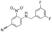 4-(3,5-Difluoro-benzylamino)-3-nitro-benzonitrile Struktur