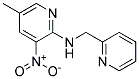 (5-Methyl-3-nitro-pyridin-2-yl)-pyridin-2-ylmethyl-amine Struktur