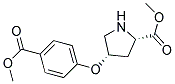 methyl (2S,4S)-4-[4-(methoxycarbonyl)phenoxy]pyrrolidine-2-carboxylate Struktur