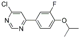 4-Chloro-6-(3-fluoro-4-isopropoxy-phenyl)-pyrimidine Struktur