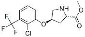 methyl (2S,4R)-4-[2-chloro-3-(trifluoromethyl)phenoxy]pyrrolidine-2-carboxylate Struktur