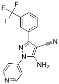 5-amino-3-[3-(trifluoromethyl)phenyl]-1-pyridin-4-yl-1H-pyrazole-4-carbonitrile Struktur