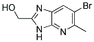 (6-bromo-5-methyl-3H-imidazo[4,5-b]pyridin-2-yl)methanol Struktur