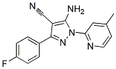 5-amino-3-(4-fluorophenyl)-1-(4-methylpyridin-2-yl)-1H-pyrazole-4-carbonitrile Struktur