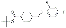 4-(2,4-Difluoro-phenoxymethyl)-piperidine-1-carboxylic acid tert-butyl ester Struktur