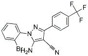 5-amino-1-(2-bromophenyl)-3-[4-(trifluoromethyl)phenyl]-1H-pyrazole-4-carbonitrile Struktur