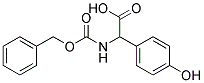 (2S)-{[(benzyloxy)carbonyl]amino}(4-hydroxyphenyl)ethanoic acid Struktur