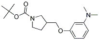 3-(3-Dimethylamino-phenoxymethyl)-pyrrolidine-1-carboxylic acid tert-butyl ester Struktur