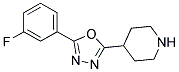 4-[5-(3-fluorophenyl)-1,3,4-oxadiazol-2-yl]piperidine Struktur