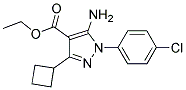 ethyl 5-amino-1-(4-chlorophenyl)-3-cyclobutyl-1H-pyrazole-4-carboxylate Struktur