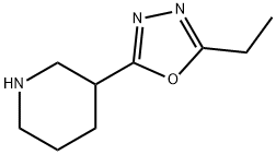 3-(5-ethyl-1,3,4-oxadiazol-2-yl)piperidine Struktur