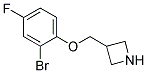 3-(2-Bromo-4-fluoro-phenoxymethyl)-azetidine Struktur