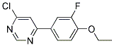 4-Chloro-6-(4-ethoxy-3-fluoro-phenyl)-pyrimidine Struktur