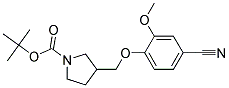 3-(4-Cyano-2-methoxy-phenoxymethyl)-pyrrolidine-1-carboxylic acid tert-butyl ester Struktur