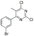 4-(3-bromophenyl)-2,6-dichloro-5-methylpyrimidine Struktur