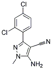 5-amino-3-(2,4-dichlorophenyl)-1-methyl-1H-pyrazole-4-carbonitrile Struktur