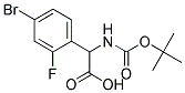 (4-bromo-2-fluorophenyl)[(tert-butoxycarbonyl)amino]acetic acid Struktur