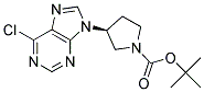 tert-butyl (3S)-3-(6-chloro-9H-purin-9-yl)pyrrolidine-1-carboxylate Struktur