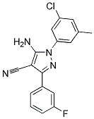 5-amino-1-(3-chloro-5-methylphenyl)-3-(3-fluorophenyl)-1H-pyrazole-4-carbonitrile Struktur