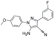 5-amino-3-(3-fluorophenyl)-1-(4-methoxyphenyl)-1H-pyrazole-4-carbonitrile Struktur