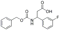 3-{[(benzyloxy)carbonyl]amino}-3-(3-fluorophenyl)propanoic acid Struktur