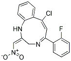 7-CHLORO-5-(2-FLUOROPHENYL)-1,3-DIHYDRO-2-NITROMETHYLENE-2H-1,4-BENZODIAZOPINE Struktur