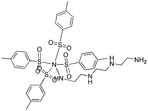 Triethylenetetramine tetratosylamide Struktur