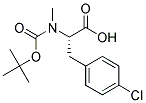 N-tert-Butoxycarbonyl-N-methyl-D-3-(4-chlorophenyl)alanine Struktur