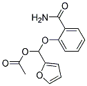 2-(Carbamoyl) phenoxy-2-furyl methyl acetate Struktur