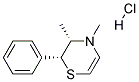 (-)-CIS-3,4-DIMETHYL-2-PHENYLTETRAHYDRO-1,4-THIAZINEHYDROCHLORIDE Struktur