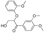 3-HYDROXY-3',4'-DIMETHOXY-2-(O-METHOXYPHENOXY)PROPIOPHENONE Struktur