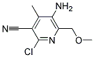 5-AMINO-2-CHLORO-6-METHOXYMETHYL-4-METHYL-3-PYRIDINECARBONITRILE Struktur