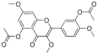 5-ACETOXY-2-(3-ACETOXY-4-METHOXYPHENYL)-3,7-DIMETHOXY-4H-CHROMEN-4-ONE Struktur