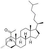 N-ACETYL-3B-METHYL-3A,5A-(METHANOIMINOMETHANO)CHOLESTANE Struktur