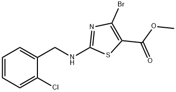 Methyl4-bromo-2-(2-chlorobenzylamino)thiazole-5-carboxylate Struktur