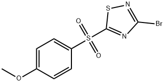 3-Bromo-5-(4-methoxyphenylsulfonyl)-1,2,4-thiadiazole Struktur