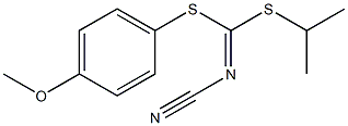 Isopropyl(4-methoxyphenyl)cyano-carbonimidodithioate Struktur