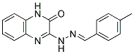 (E)-3-(2-(4-Methylbenzylidene)hydrazinyl)quinoxalin-2(1H)-one Struktur