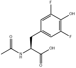 N-ACETYL-3,5-DIFLUORO-DL-TYROSINE
 Struktur