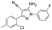 5-amino-3-(2-chloro-4-methylphenyl)-1-(3-fluorophenyl)-1H-pyrazole-4-carbonitrile Struktur