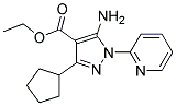 ethyl 5-amino-3-cyclopentyl-1-pyridin-2-yl-1H-pyrazole-4-carboxylate Struktur