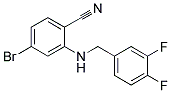 4-Bromo-2-(3,4-difluoro-benzylamino)-benzonitrile Struktur