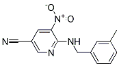 6-(3-Methyl-benzylamino)-5-nitro-nicotinonitrile Struktur