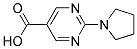 2-pyrrolidin-1-ylpyrimidine-5-carboxylic acid Struktur